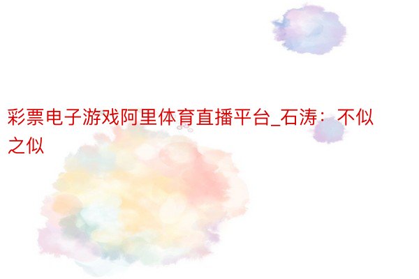 彩票电子游戏阿里体育直播平台_石涛：不似之似