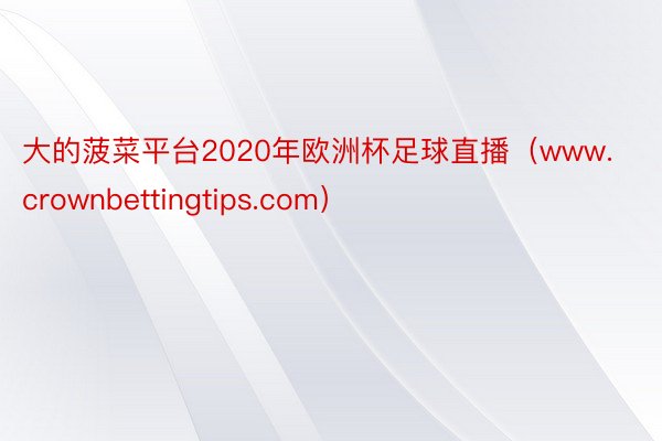 大的菠菜平台2020年欧洲杯足球直播（www.crownbettingtips.com）
